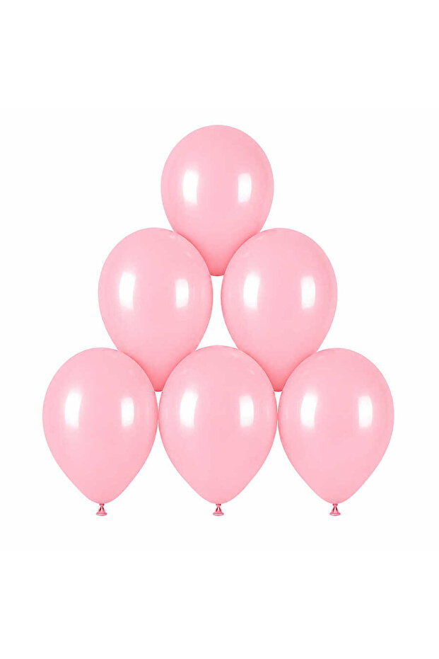Pink Color Latex Macaron Balloons (30 cm) - 6 Pieces
