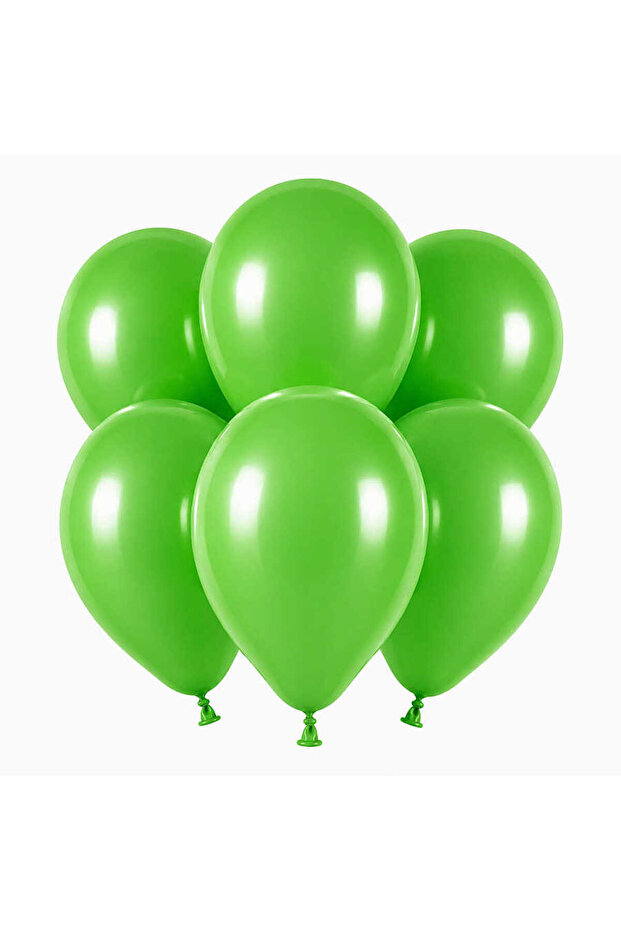Green Color Latex Pastel Balloon (30 cm) - 6 Pieces