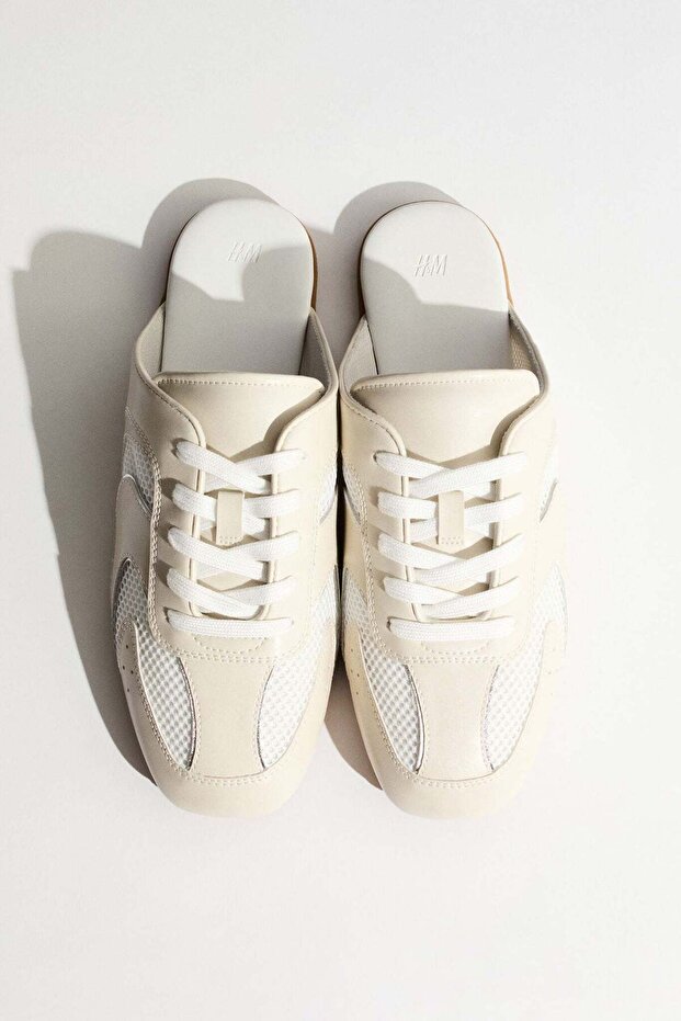 Trainer-style leather mules