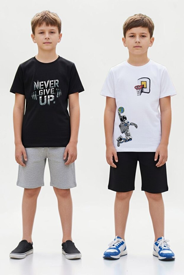4-Piece Summer Kids Capri and T-Shirt Set