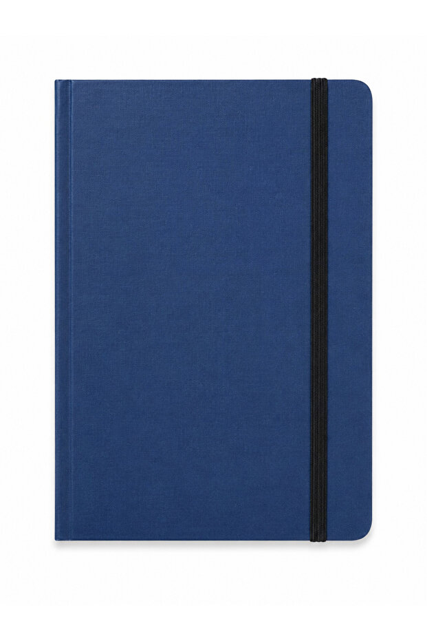 Quaderno Notebook A6 80 Sheets Dotted with Elastic Band, Gel - Blu
