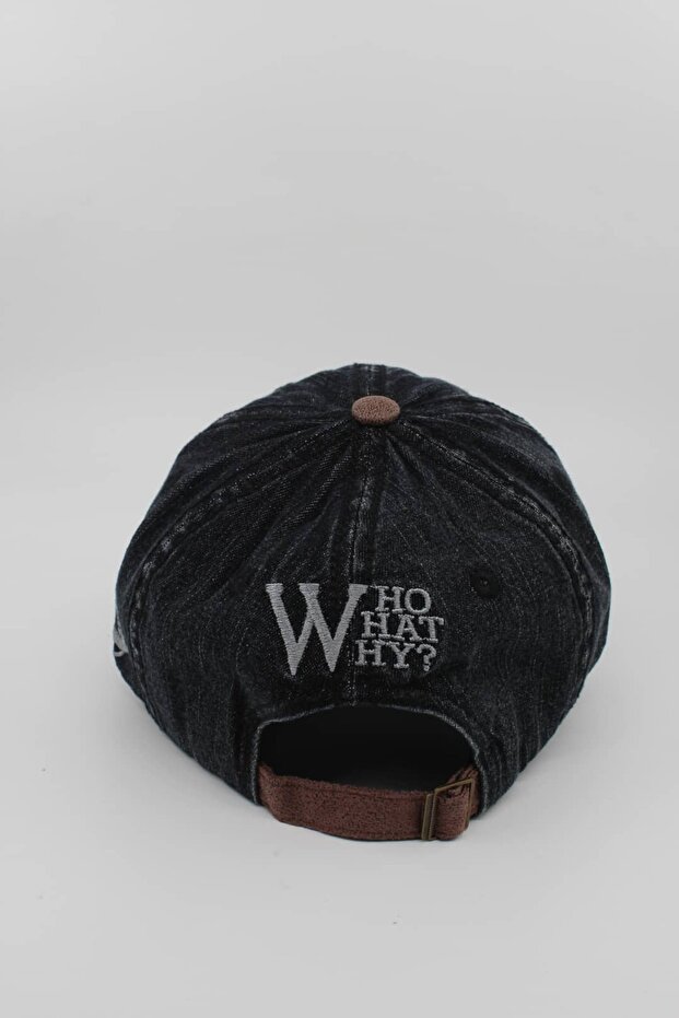 قبعة بيسبول من الدنيم العتيق مع تطريز حرف "W"