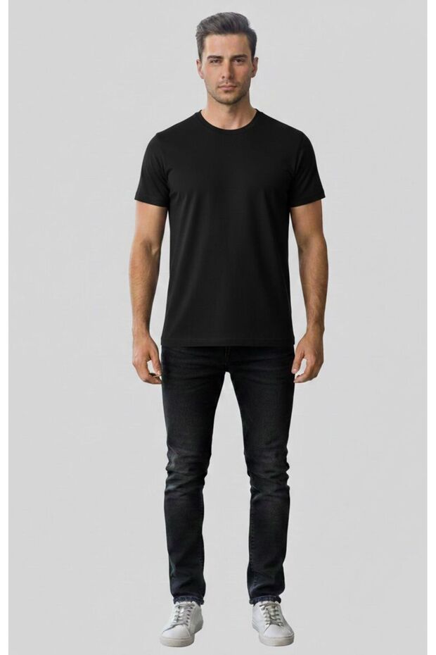 Short-Sleeve 100% Cotton Basic Men's T-Shirt