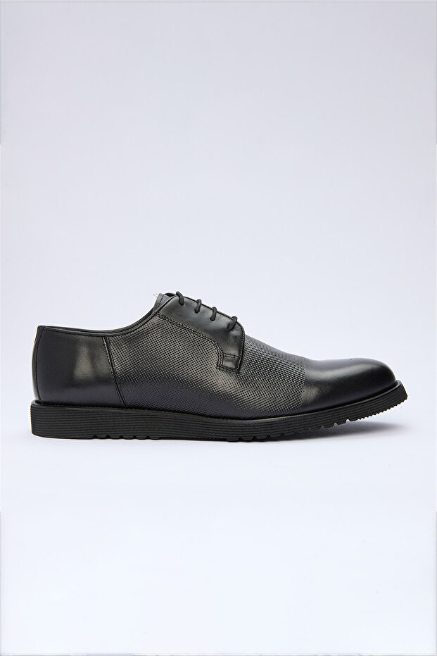 Black Lace-Up Analin 100% Leather Shoes 1033260180
