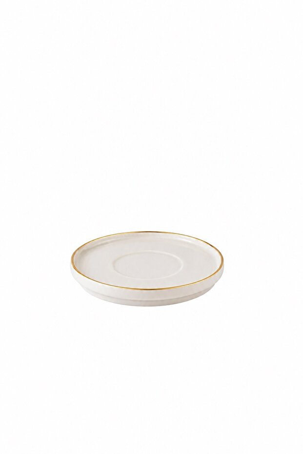 Bone Desire Tea Plate 12cm Gold Gilded Single Piece