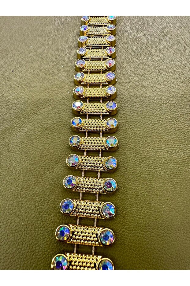 Crystal Stone Stair Strip Gold (Plastic)-1 Meter