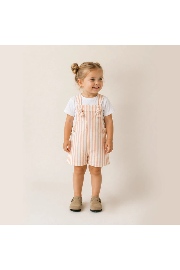 Unisex Salmon Denim Overalls