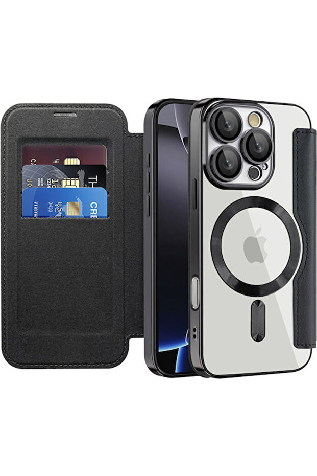Θήκη Σιλικόνης Book Μαύρη (iPhone 16 Pro Max) - 1