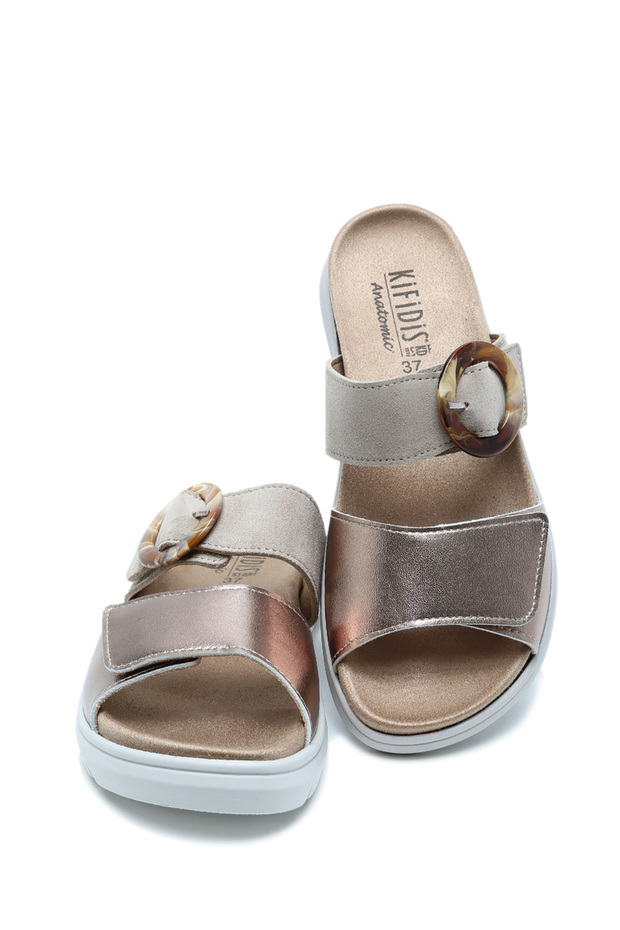 Abby 22 Ac-Kifidis Women's Buckle Anatomical Slippers 36-41