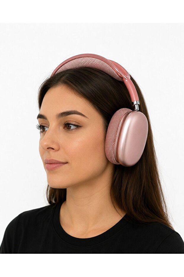 Casti wireless, pro max, roz - 1