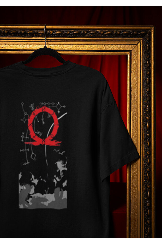 God of War Gamer Printed Circular Neck Cotton Oversize Fit Unisex Short Sleeve Tshirt