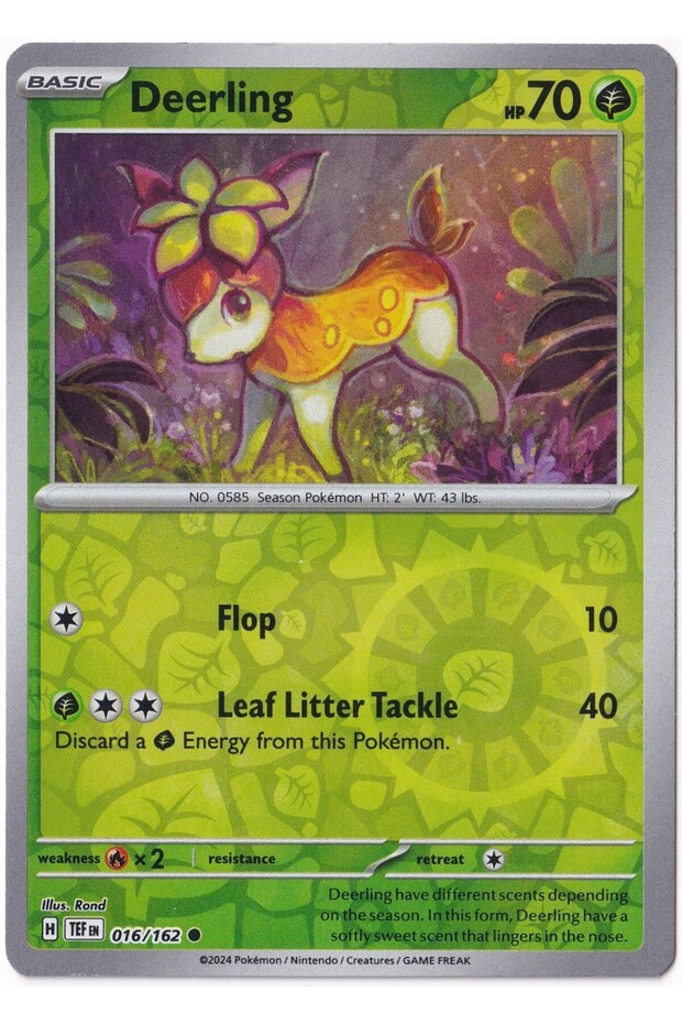 Deerling [Reverse Holo] 016/162 - Temporal Forces - Card (Mint)