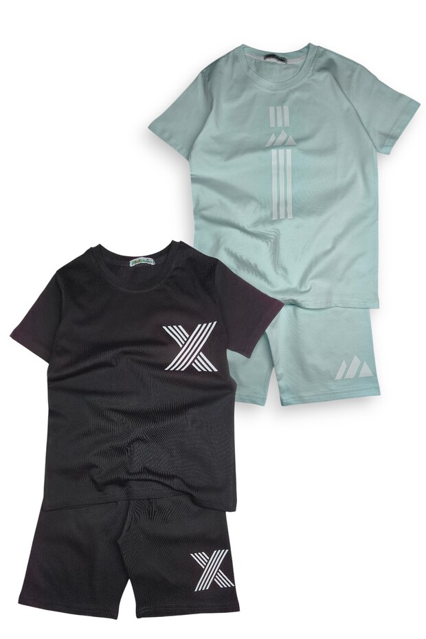 Set of 2 Short Sleeve T-Shirts and Shorts for Children Minikmotion Bottom and Top Set