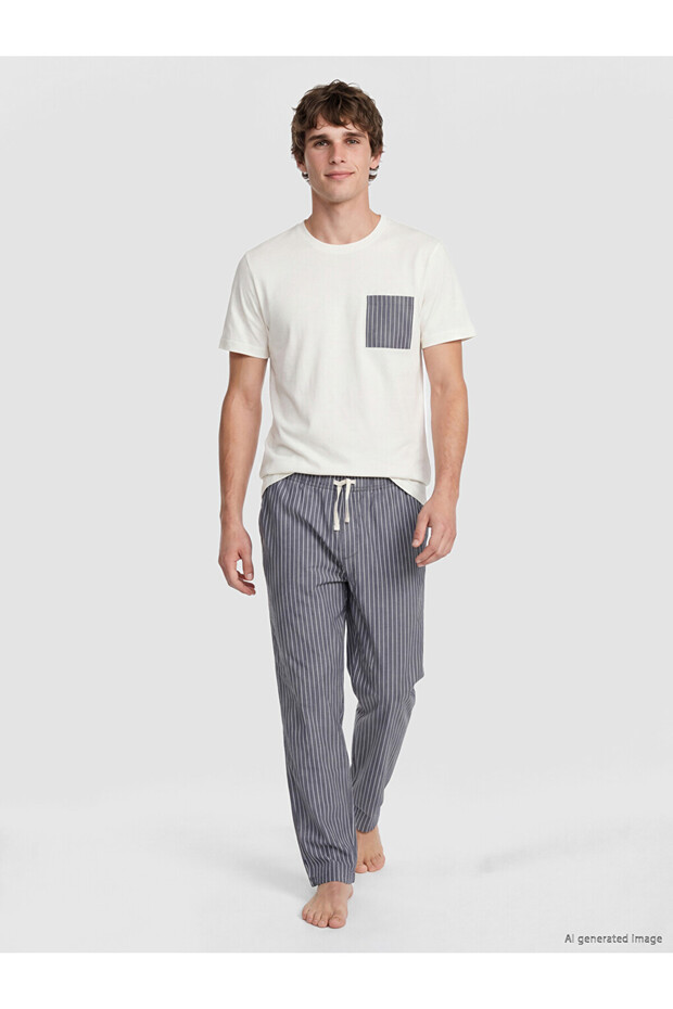 Esvab • Modern & Distinctive Standart Fit Striped Men's Pajama Set