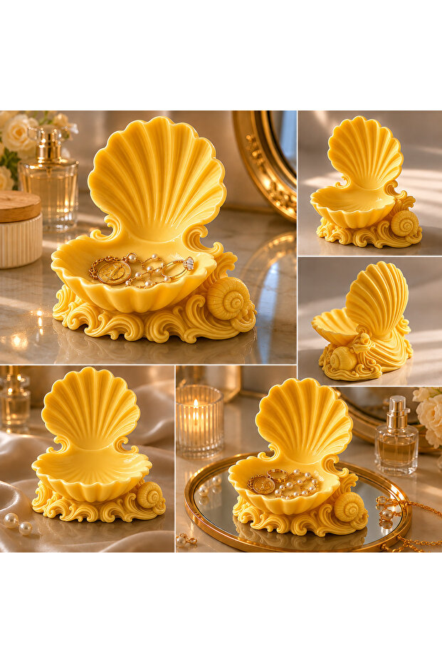 Seashell Jewelry and Gem Organizer – Decorative Oyster Design – 3D Printing – 12X12X13 cm