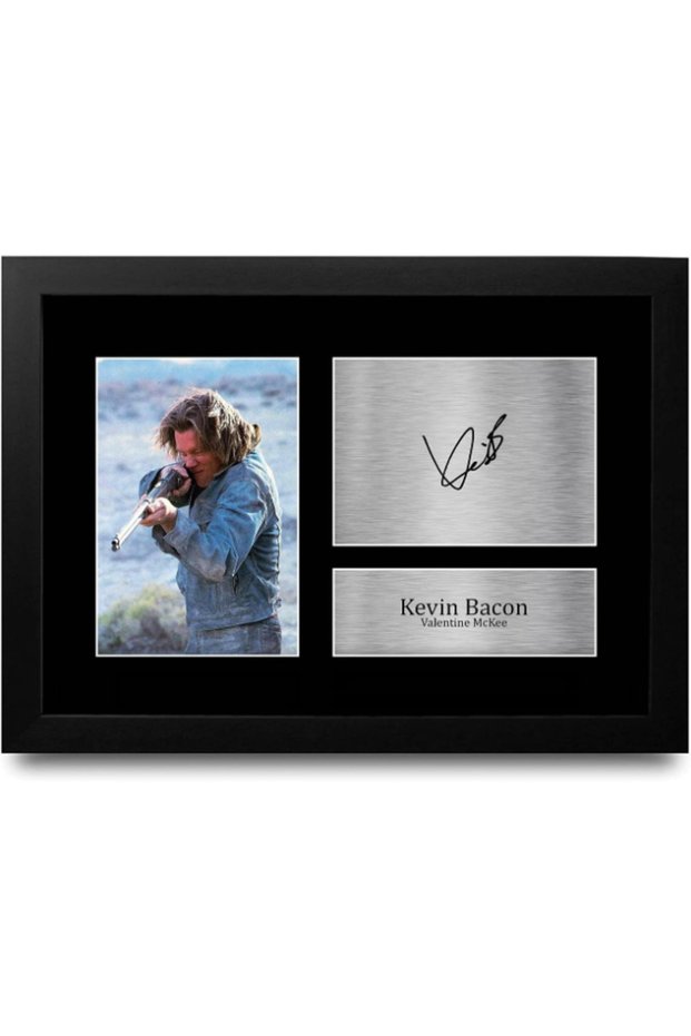 FR A4 Kevin Bacon Tremors Gifts Printed Signed Autograph Picture for Movie Memorabilia Fans - A4 Framed