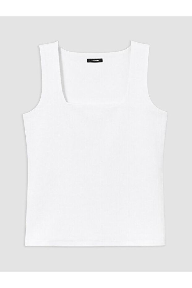 White Plus Size Women's Tank Top