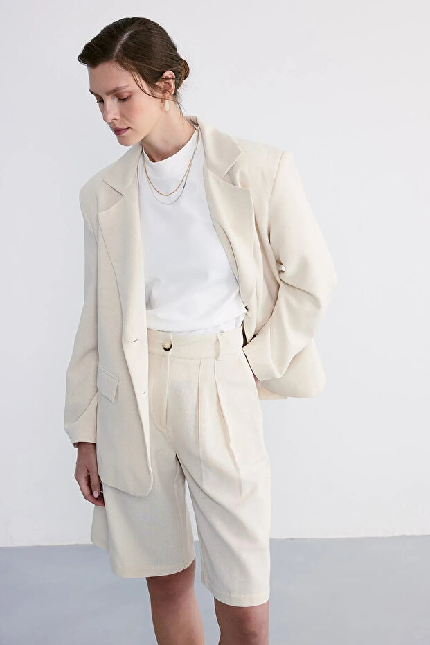 Maren Oversize Ceket Bej