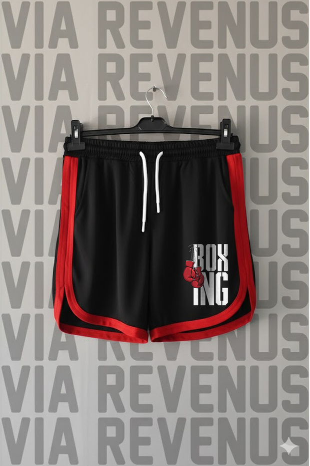 Boxing Printed Unisex Retro Varsity Sports Training Shorts