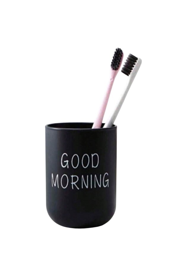 Toothbrush stand, black, plastic