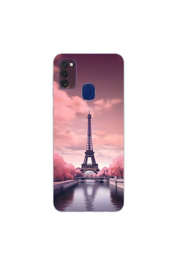 Samsung Galaxy M21 Compatible Paris 3 Design Transparent Case