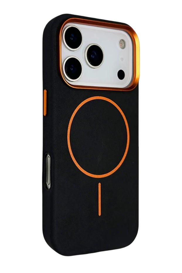 Shopilke iPhone 17 Pro Luno Leather Magsafe Cover (195904) - Black