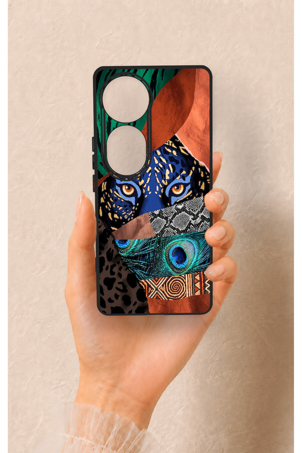 Vivo V40 Compatible Amazon Tiger Pattern Silicone Case