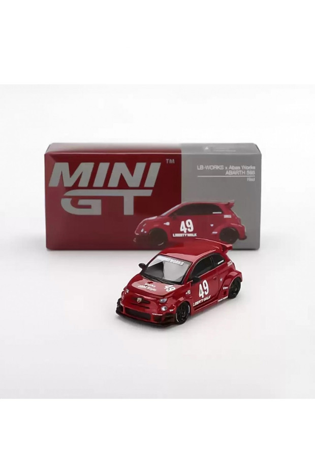 Mini gt 1/64 lb-works x abas works abarth 595 red