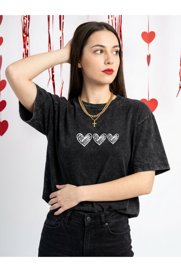 Acid Washed Oversize Unisex T-Shirt Washed Vintage Street Style Street Fashion Cotton Comfortable Fit Daily Wear T-Shirt