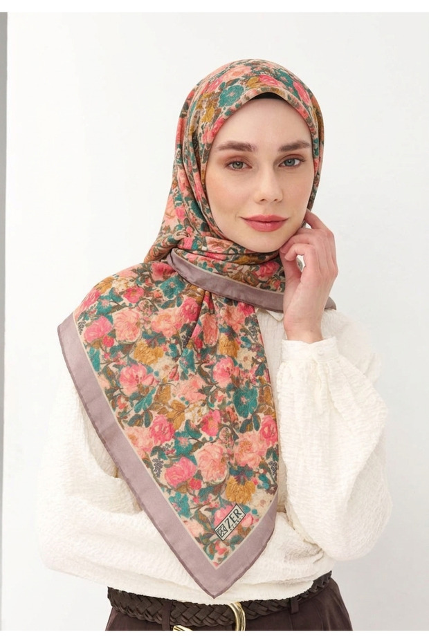 Organic Cotton Viscose Scarf Special Design Floral Pattern Lightweight Stylish