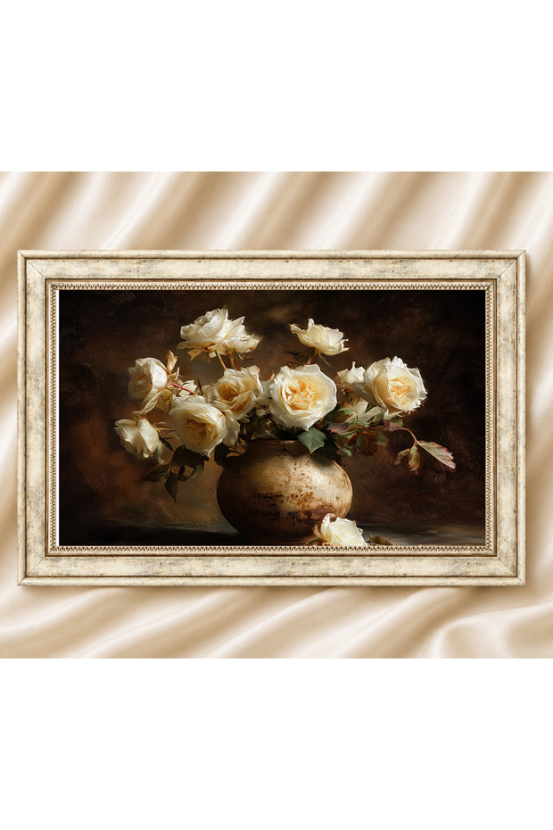 Vintage Painting Cream Antique Framed Painting Models