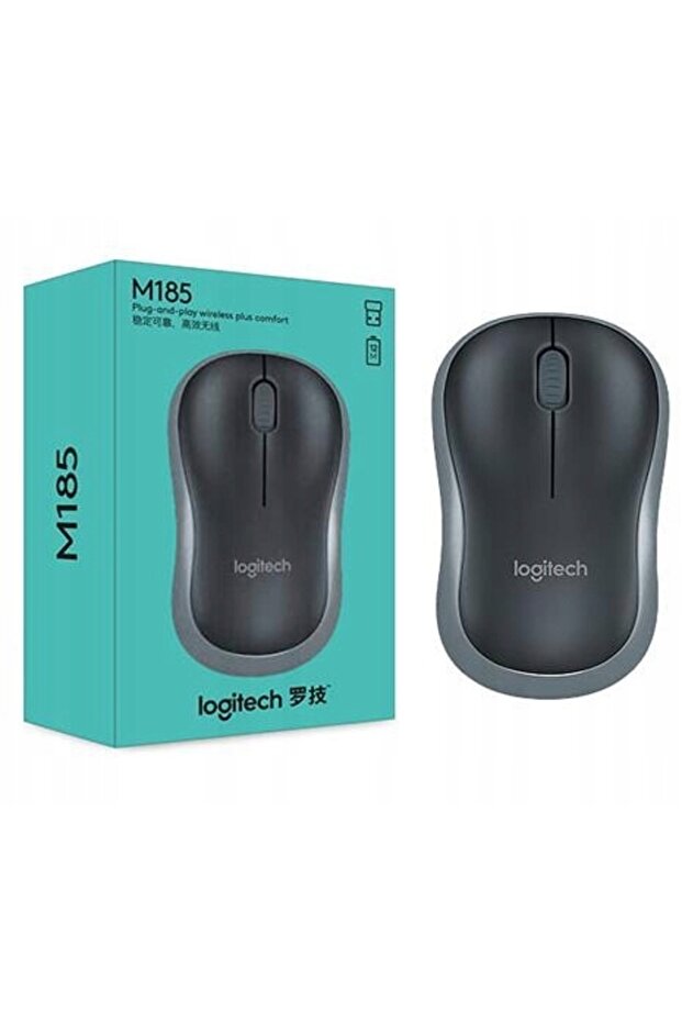 Mouse wireless Logitech M185 optic negru-gri - 2