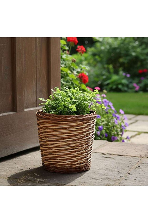 Alexis Willow Planter Dia34xh32cm - Natural