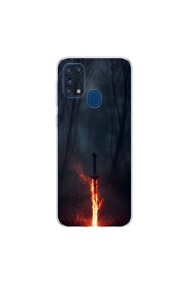 Samsung Galaxy M31 Compatible Savaş 3 Design Transparent Case