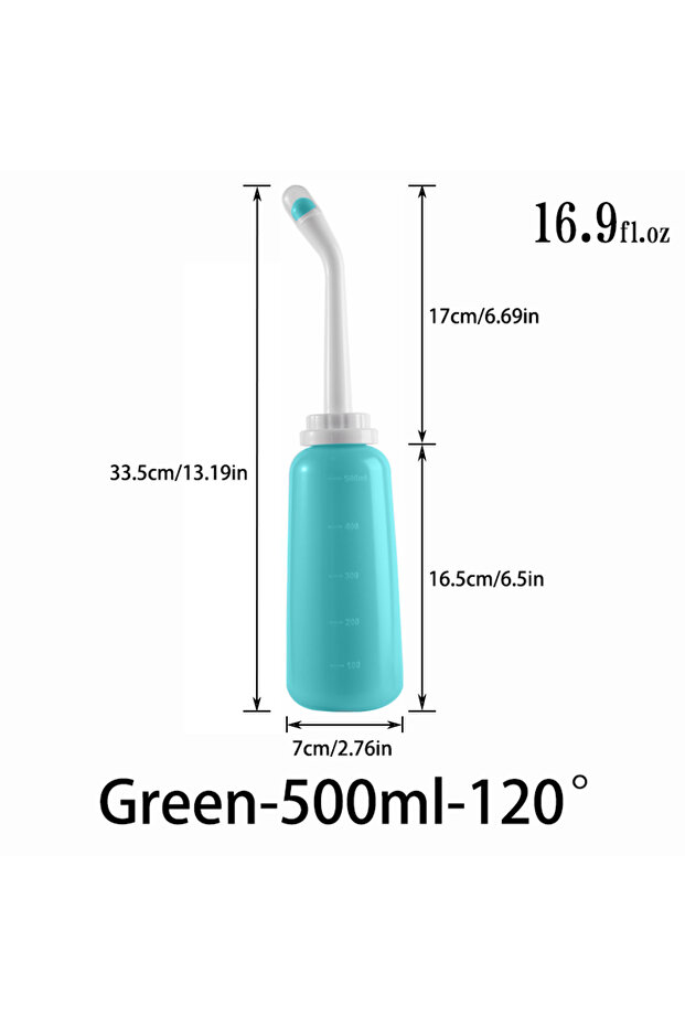 Green-500ml-120 Manual Ear Wax Removal Kit Portable Ear Irrigation Cleaner Safe Ear Care Tool for Ad