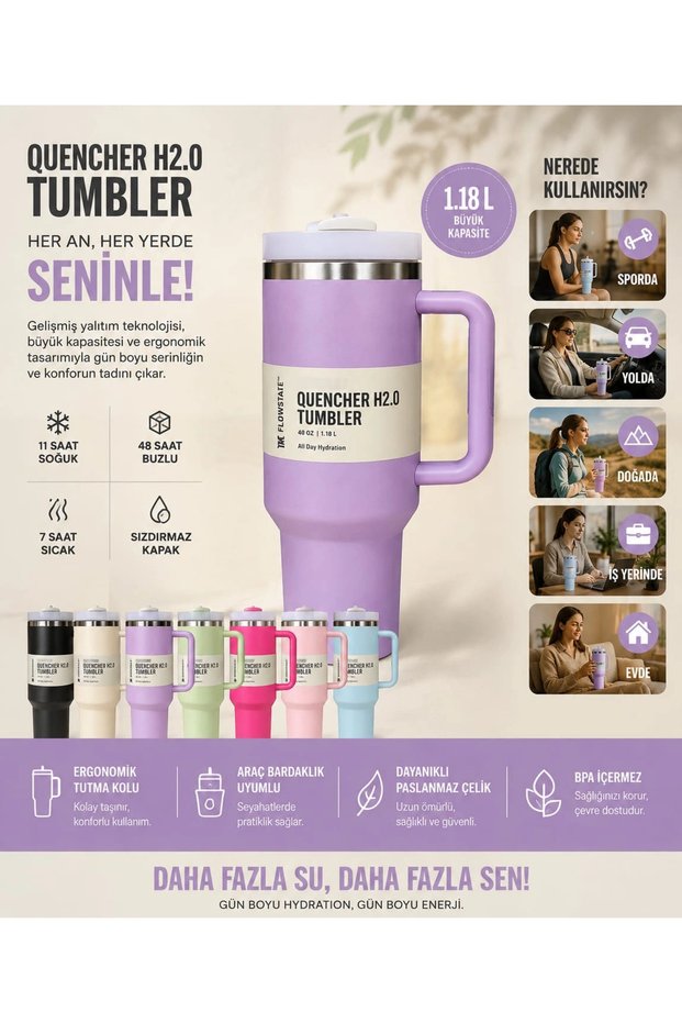 Qucher Thermos Cup with Straw 1. Lt.