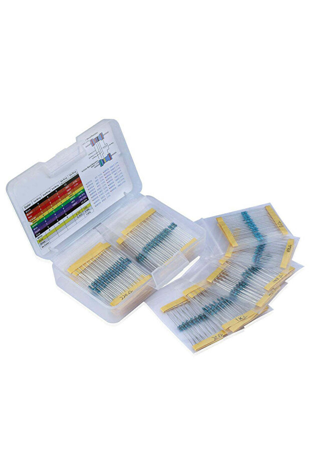 3D5 17 Values 1% Resistor Kit Assortment, 0 Ohm-1M Ohm (Pack of 525)