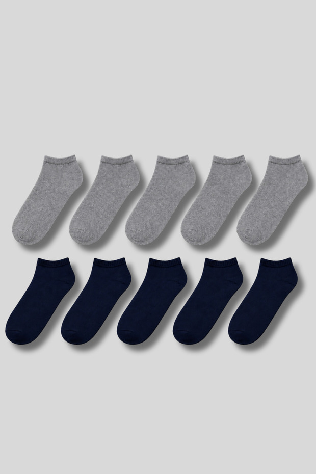Men's 10-Pack Cotton Bootie Socks