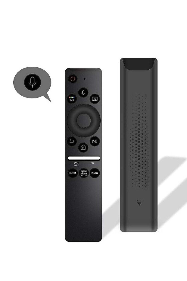 Replacement Voice Remote Control Compatible With Samsung Crystal UHD QLED LCD Curved 4K 8K Smart TVs with Netflix, Prime Video, hulu Black