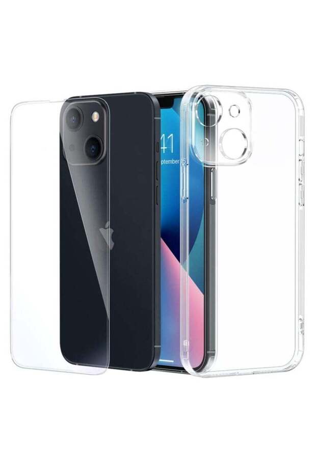 [2 in 1] Clear Case For iPhone 13 with Screen Protector, 360°Military Grade Protection