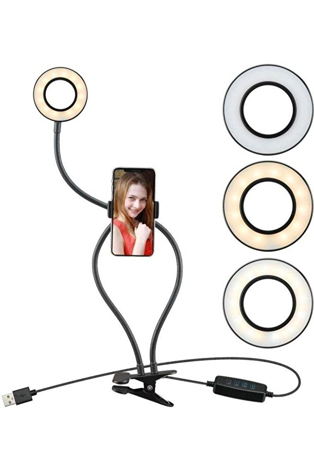 Selfie Ring Light with Cell Phone Holder Stand for Live Stream & Makeup,LED Camera Light