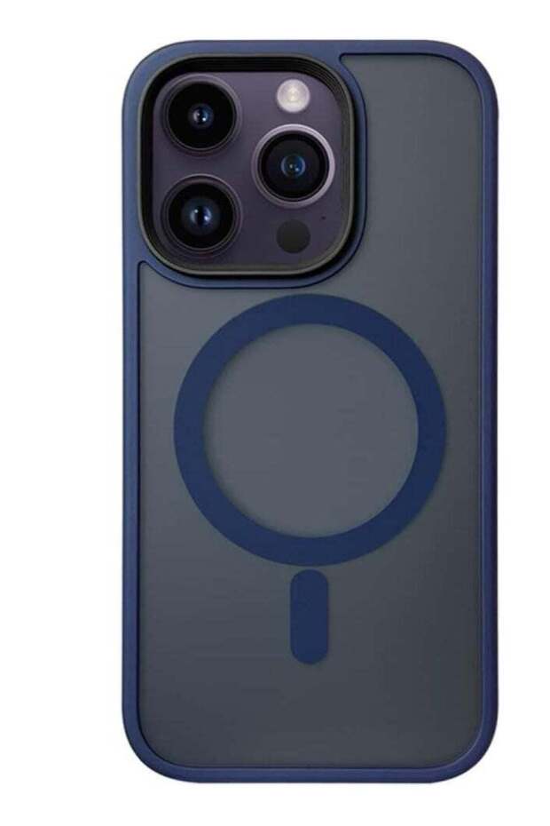 Translucent Matte Magnetic Wireless Charging Phone Case Compatible with iPhone 15 Pro max Solid Hard Cover