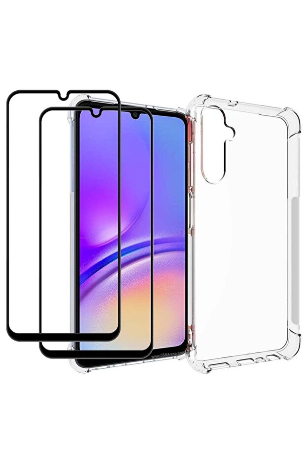 [1+2] for Samsung Galaxy A35 5G Case, Clear Case with Screen Protector (2 Pack), Reinforced Corners