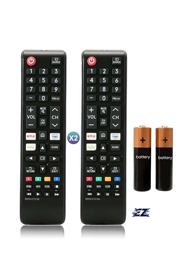 (2-Pack) Samsung TV Remote Control Replacement - Universal Remote for Smart TV, LG LED LCD Ultra 3D 4K TVs - Samsung BN59-01315A with Netflix Shortcut Buttons
