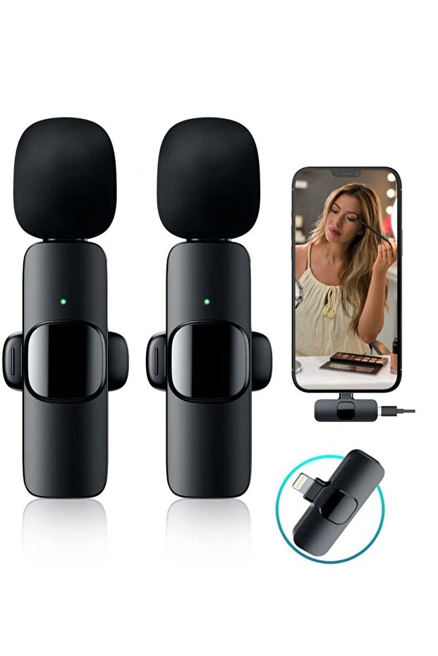 2 PCS Professional Wireless Lavalier Microphone for iPhone iPad only