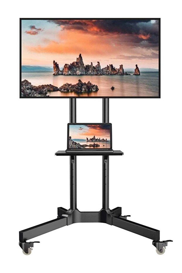 Mobile TV Cart with Wheels for 32-65 Inch LCD LED Plasma Flat Screen TVs