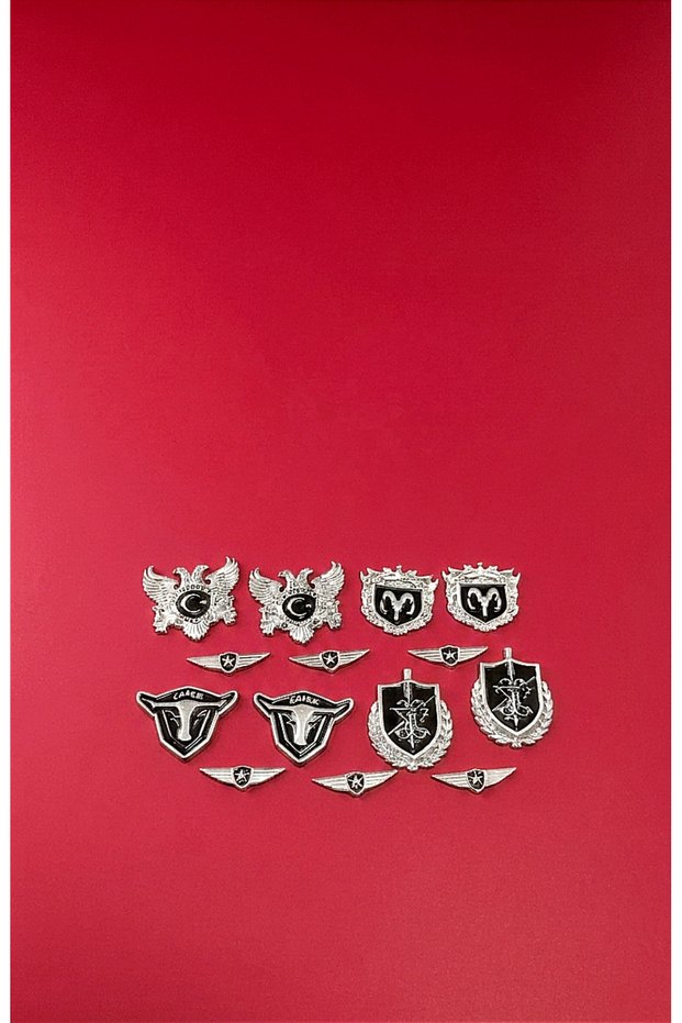14 Pieces of Metal with Emblem Tape and Campaign Design, Limited Stock