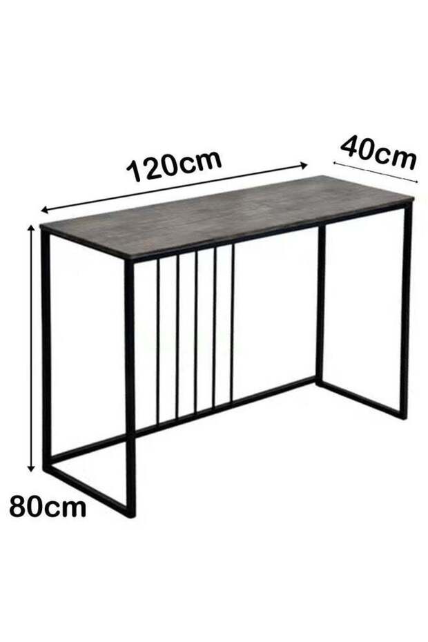 Rectangular Console Table Metal Frame 120x40x80 CM - 7