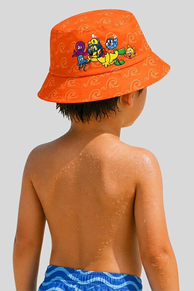 Goldbären Licensed Children's Orange Bucket Hat