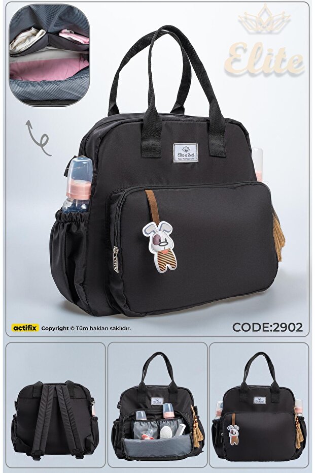 Luna Black Mother Baby Care Bag